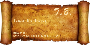 Taub Barbara névjegykártya