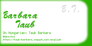 barbara taub business card